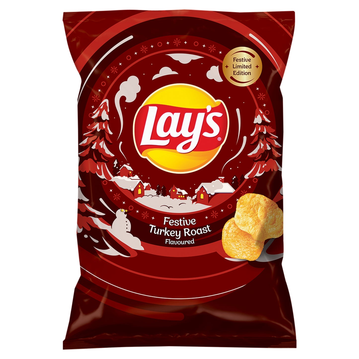 LAYS FESTIVE TURKEY ROAST Flavor Potato Chips 130g 4.6oz