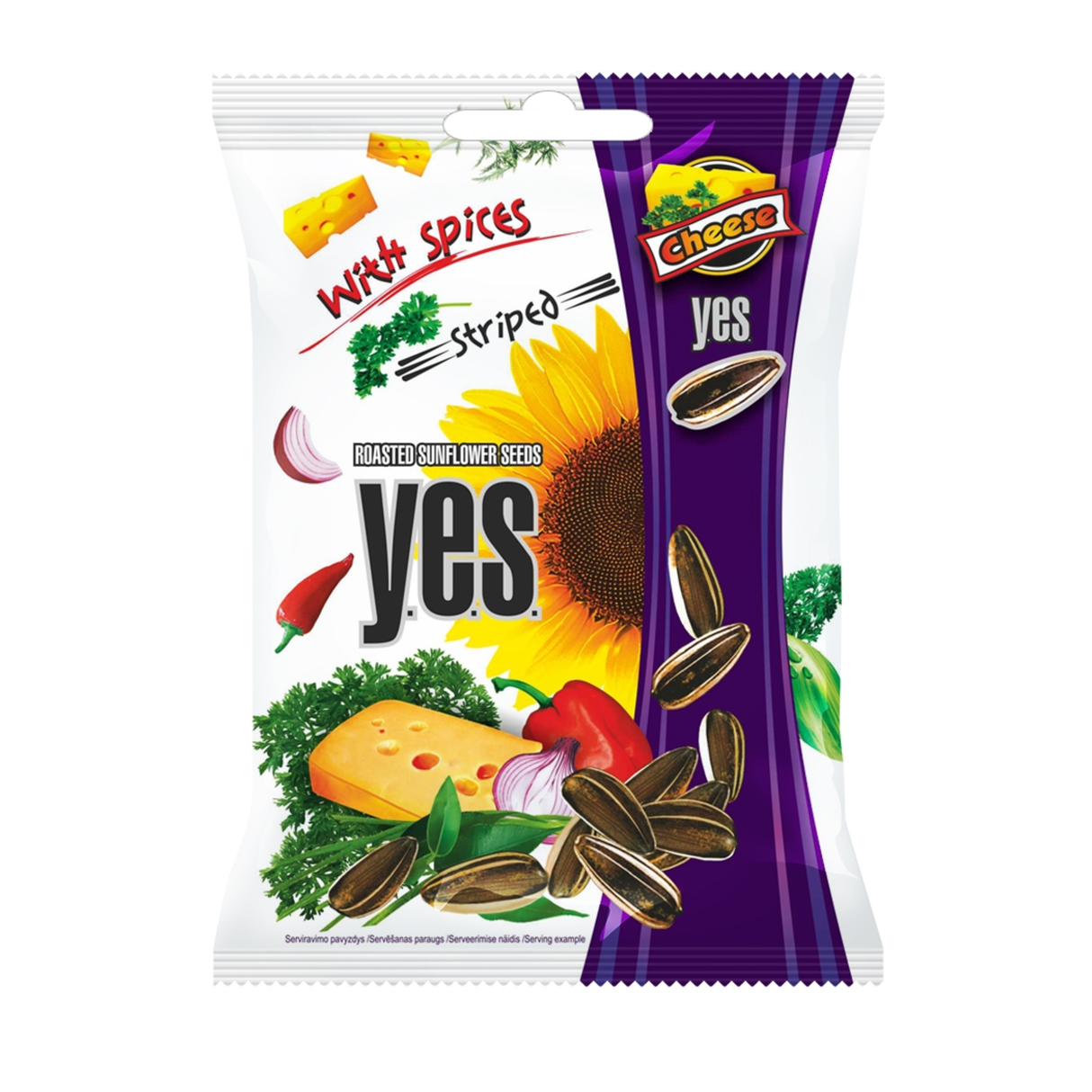 YES CHEESE Flavor Roasted & Spiced Striped Sunflower Seeds 90g