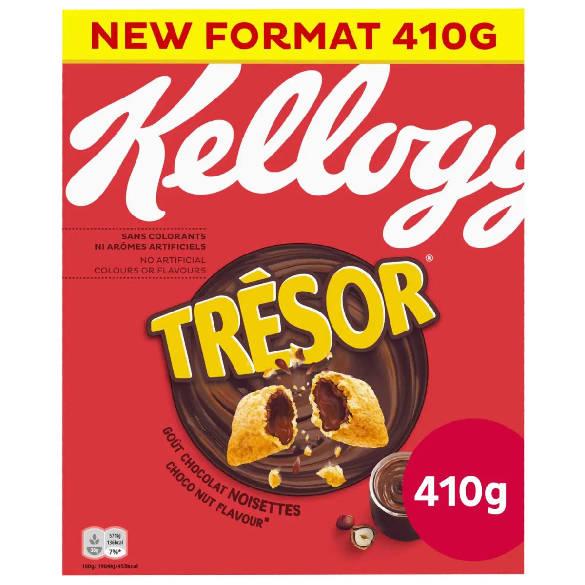 KELLOGGS TRESOR Breakfast Cereal Box with Choco Hazelnut Filling 410g 14.5oz