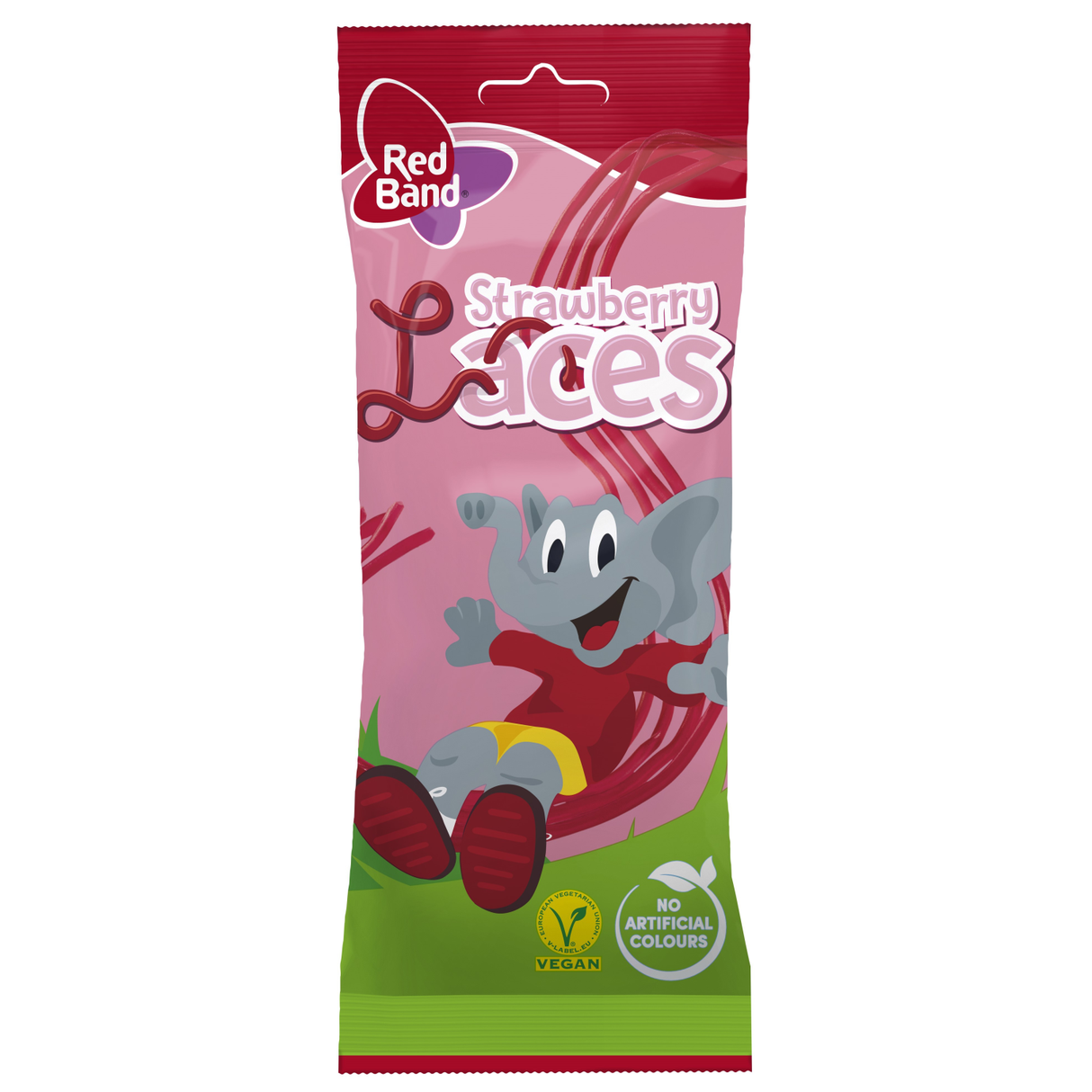RED BAND Strawberry Laces Vegan Gummi Candies 100g