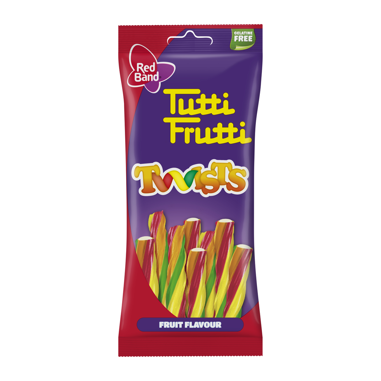 RED BAND TUTTI FRUTTI Twists Fruit Flavor Gummi Candies 100g
