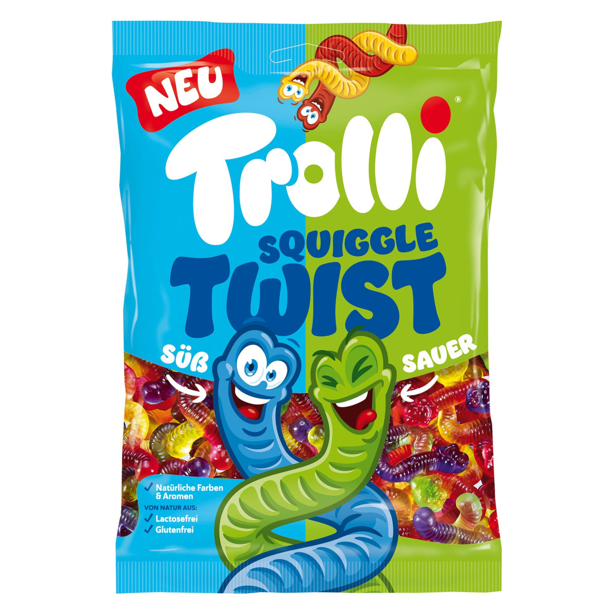 TROLLI TWISTED WORMS Sour Gummi Candies 8 x 175g