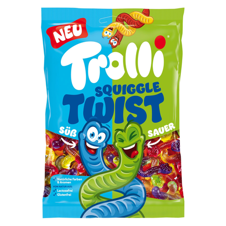 TROLLI TWISTED WORMS Sour Gummi Candies 8 x 175g