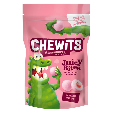 CHEWITS JUICY BITES Strawberry Flavor Chewy Candies 6 x 115g