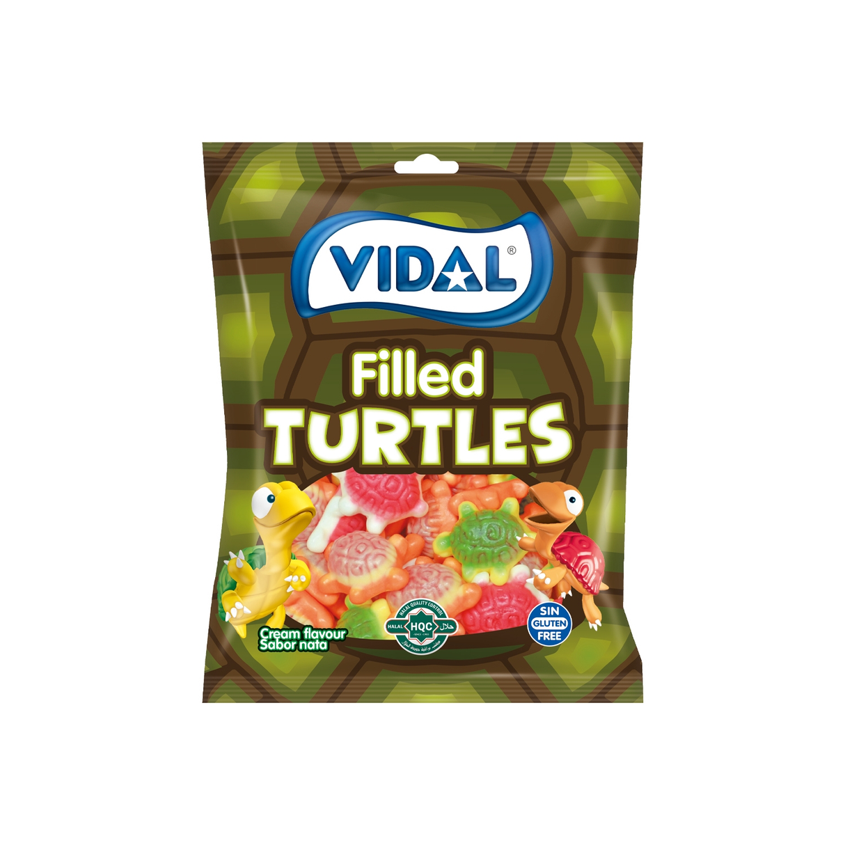 VIDAL FILLED TURTLES Cream Flavor Gummi Candies 90g