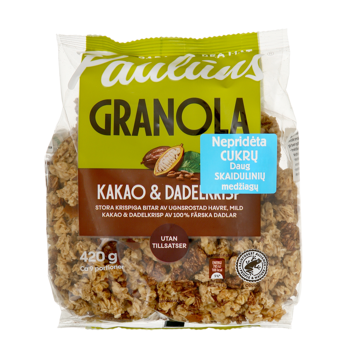 PAULUNS Granola with Cocoa & Dates 420g