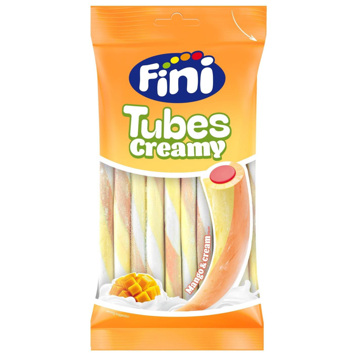 FINI Creamy Tubes Mango & Cream Flavor Gummi Candies 80g