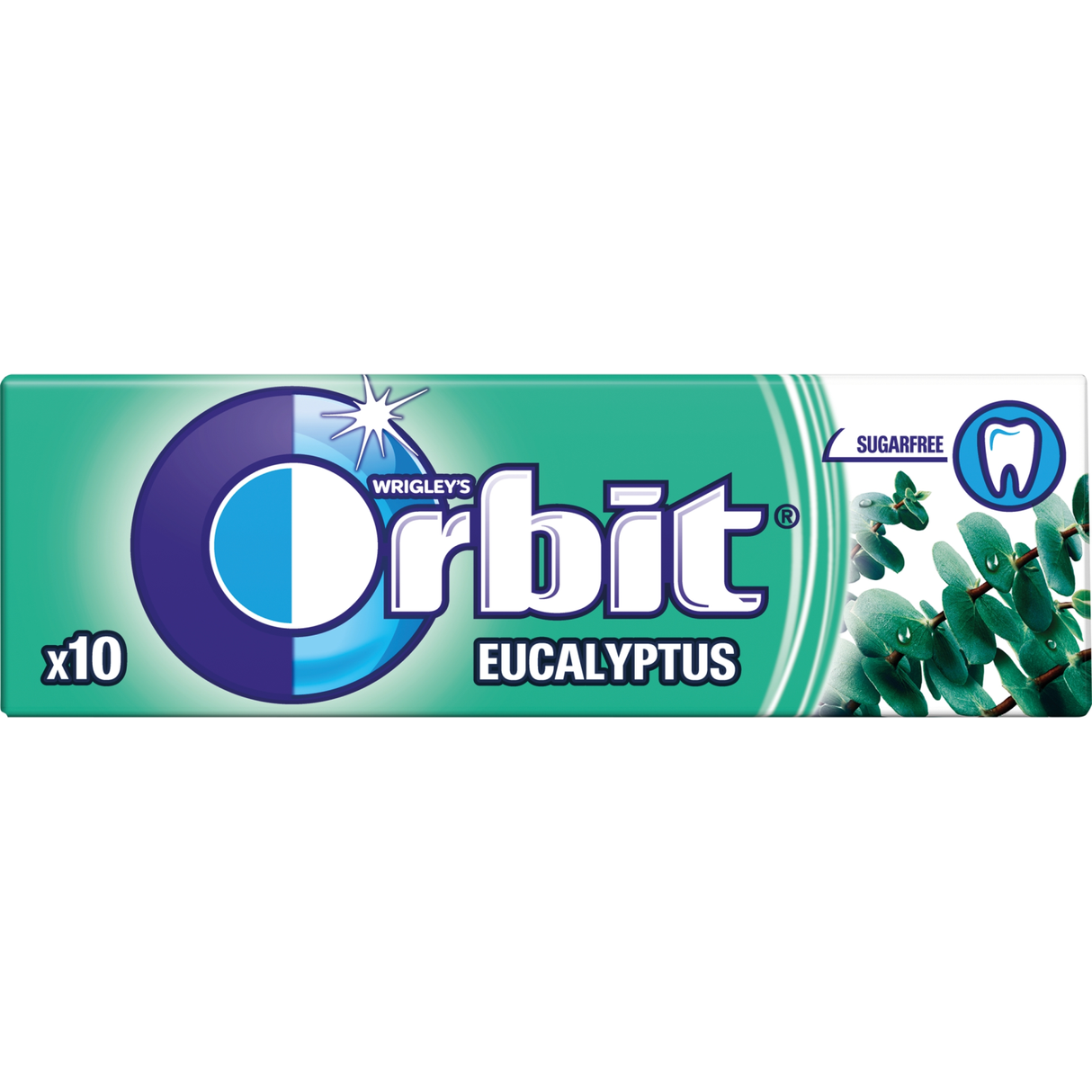 WRIGLEY'S ORBIT EUCALYPTUS Flavor Sugarfree Chewing Gum 14g