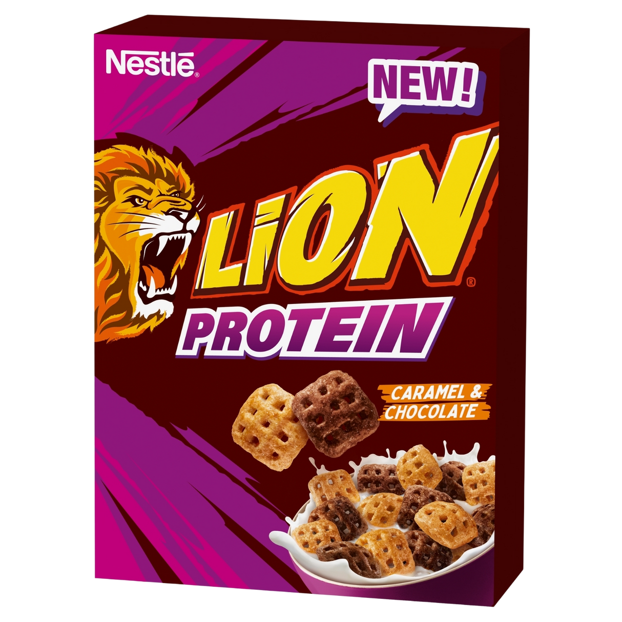 NESTLE LION PROTEIN Caramel & Chocolate Flavor Breakfast Cereal 340g