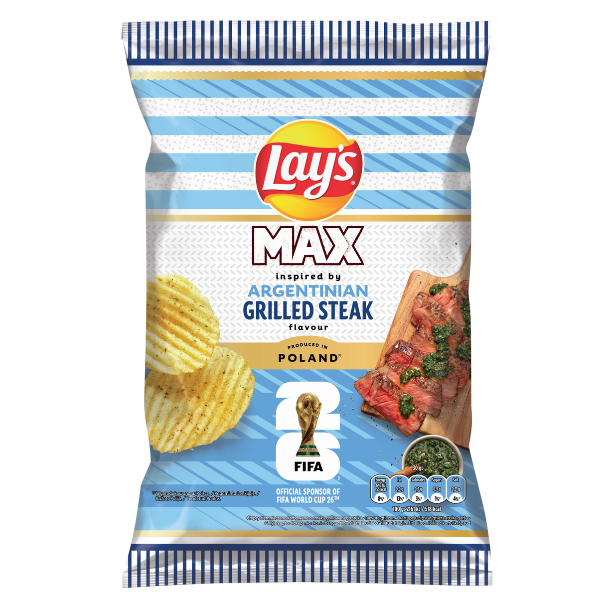 LAYS Argentinian Grilled Steak Flavor Potato Chips 120g