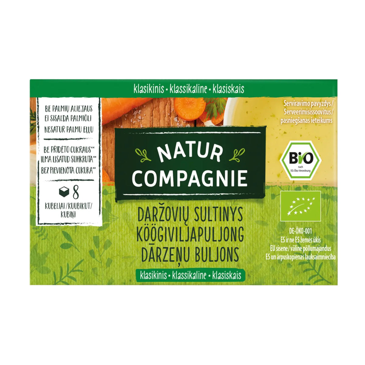 NATUR COMPAGNIE Organic Vegetable Broth Bouillon Soup Cubes 80g