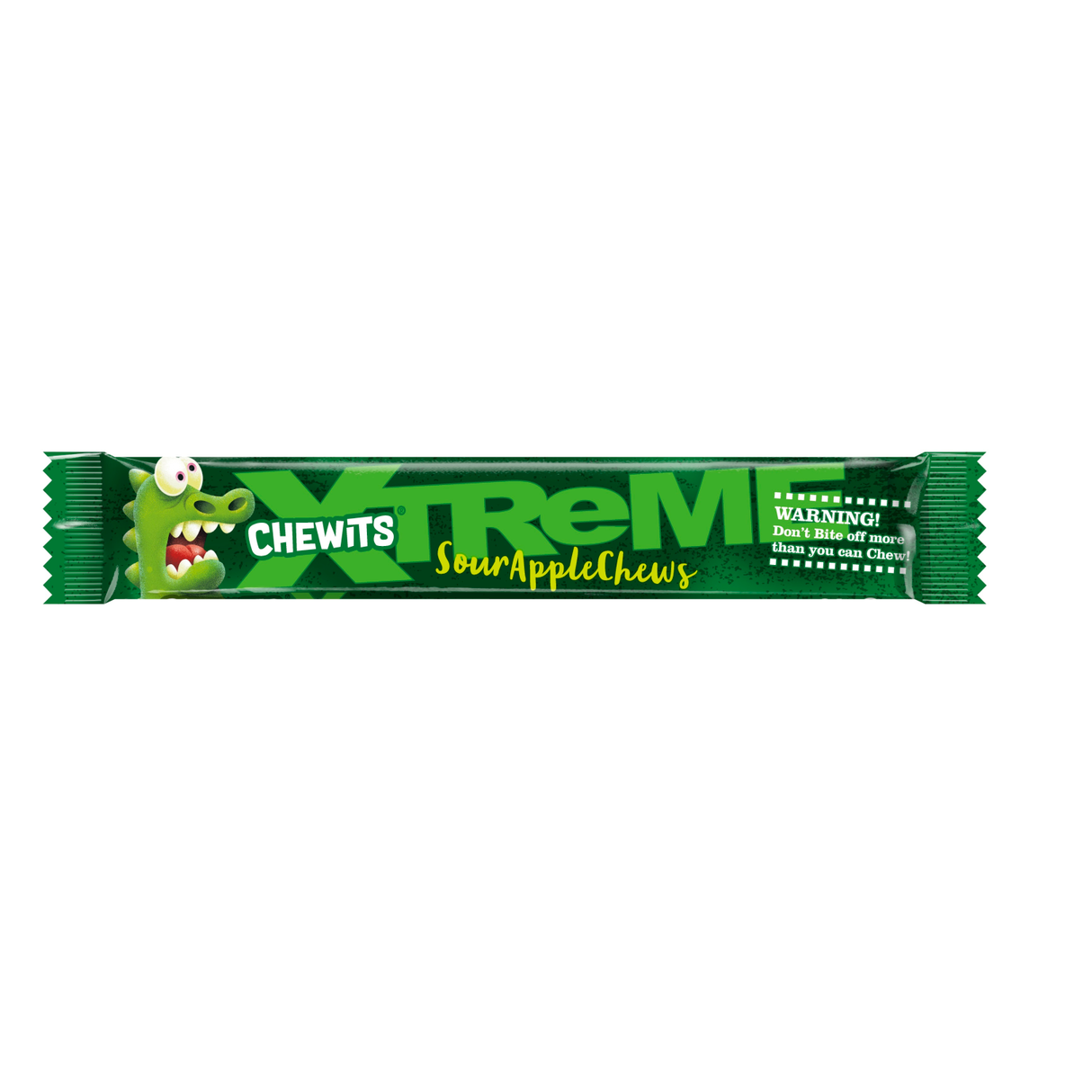 CHEWITS XTREME Sour Apple Chews Chewy Candy 34g