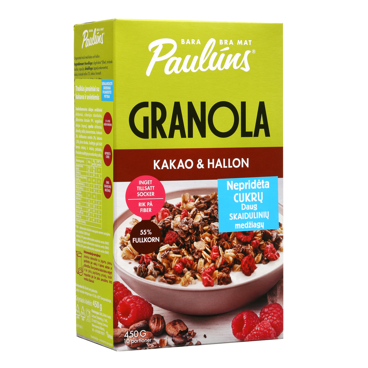 PAULUNS Granola with Cocoa & Raspberries 450g