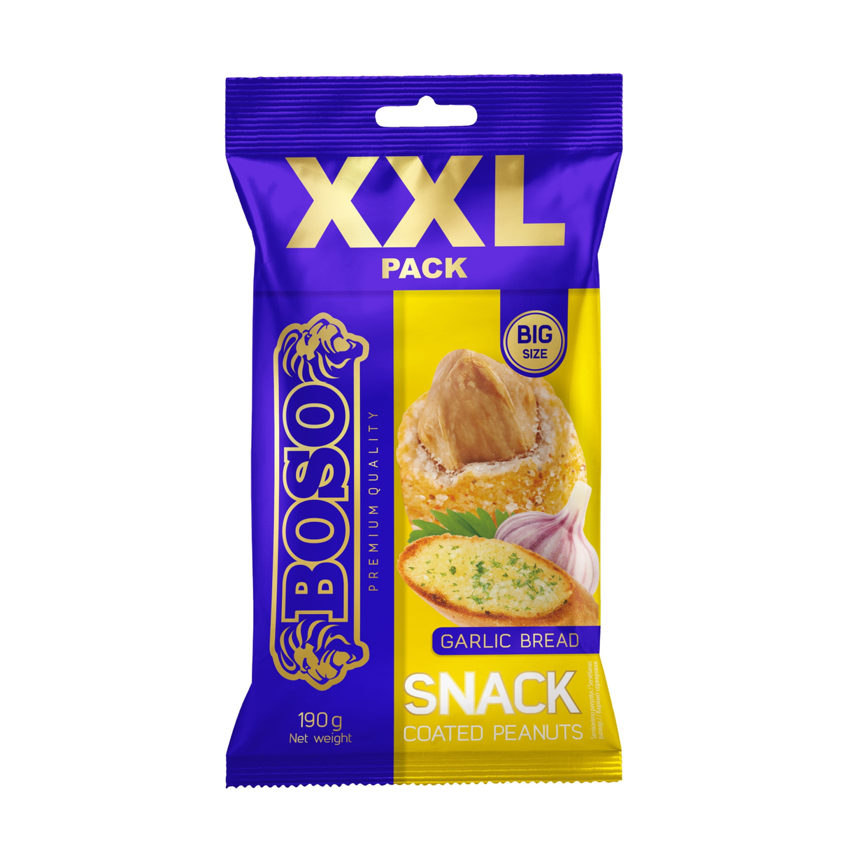 BOSO Garlic Bread Flavor Roasted Coated Peanuts 190g