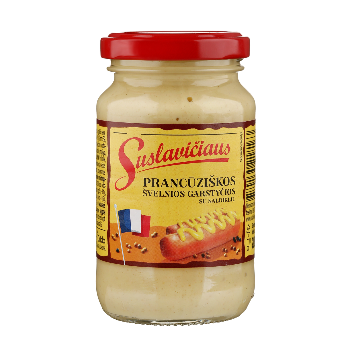 SUSLAVICIAUS Mild French Mustard with Sweetener 200g