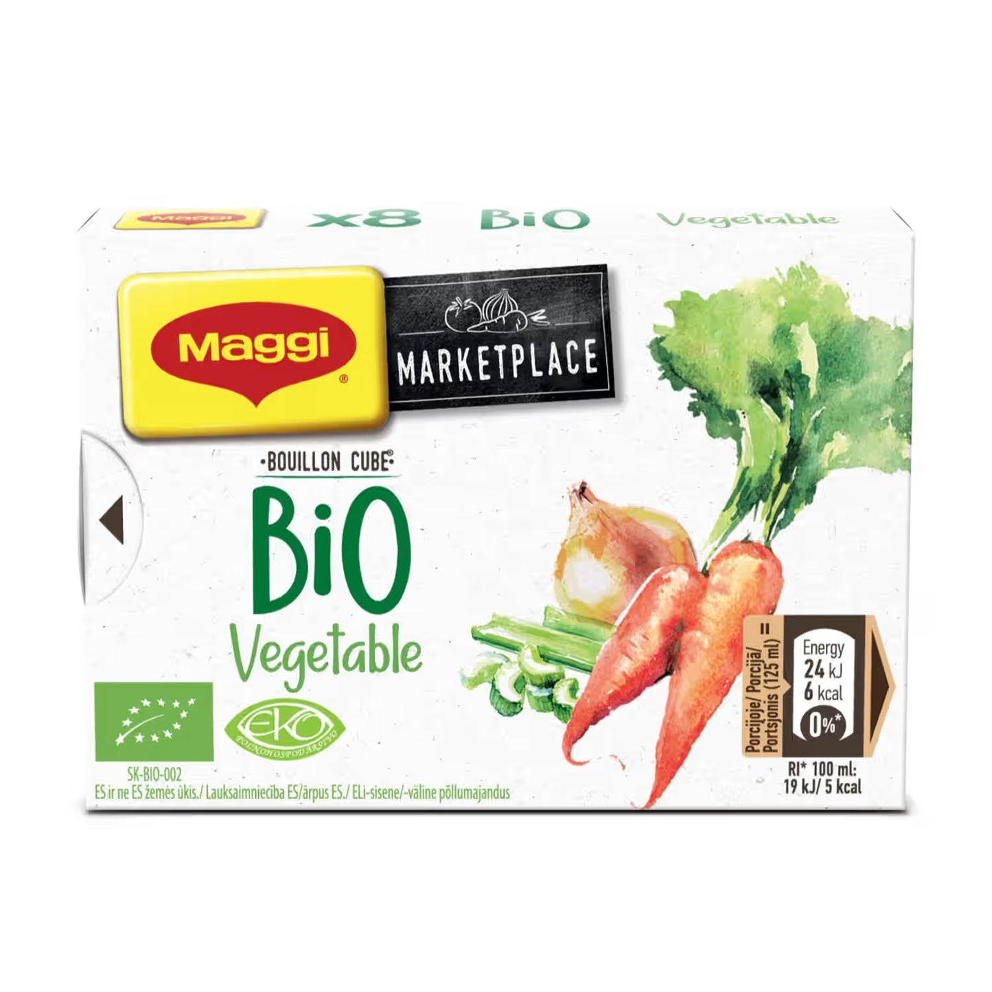 MAGGI BIO Organic Vegetable Bouillon Soup Cubes 80g