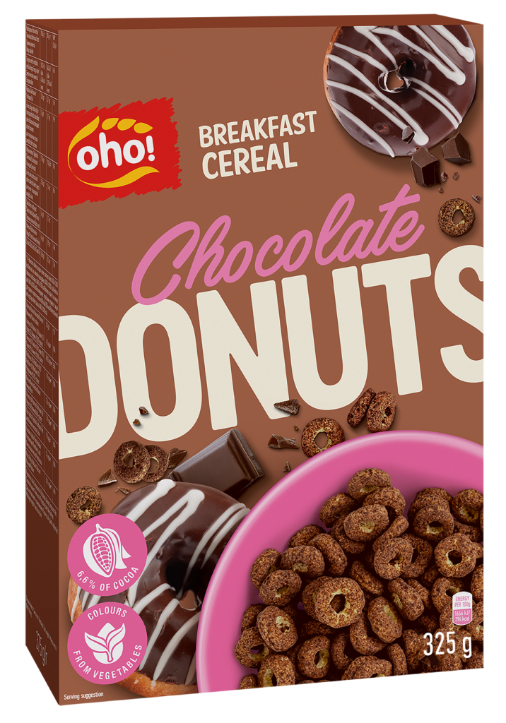 OHO! Chocolate Donuts FlavorBreakfast Cereal 325g