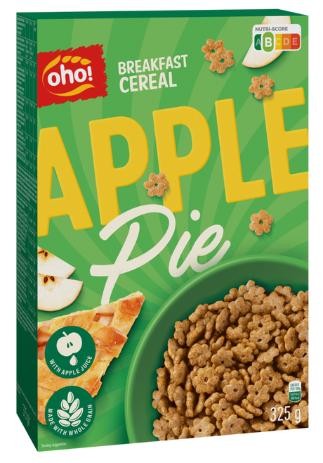 OHO! Apple Pie Flavor Breakfast Cereal 4 x 325g
