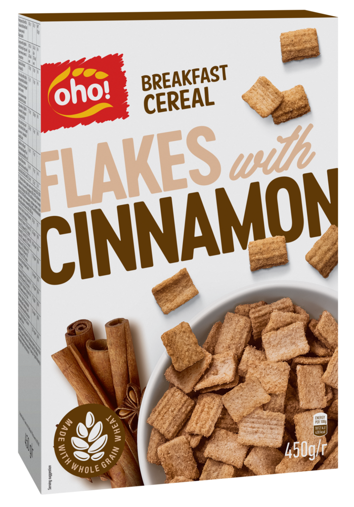 OHO! Flakes with Cinnamon Breakfast Cereal 450g