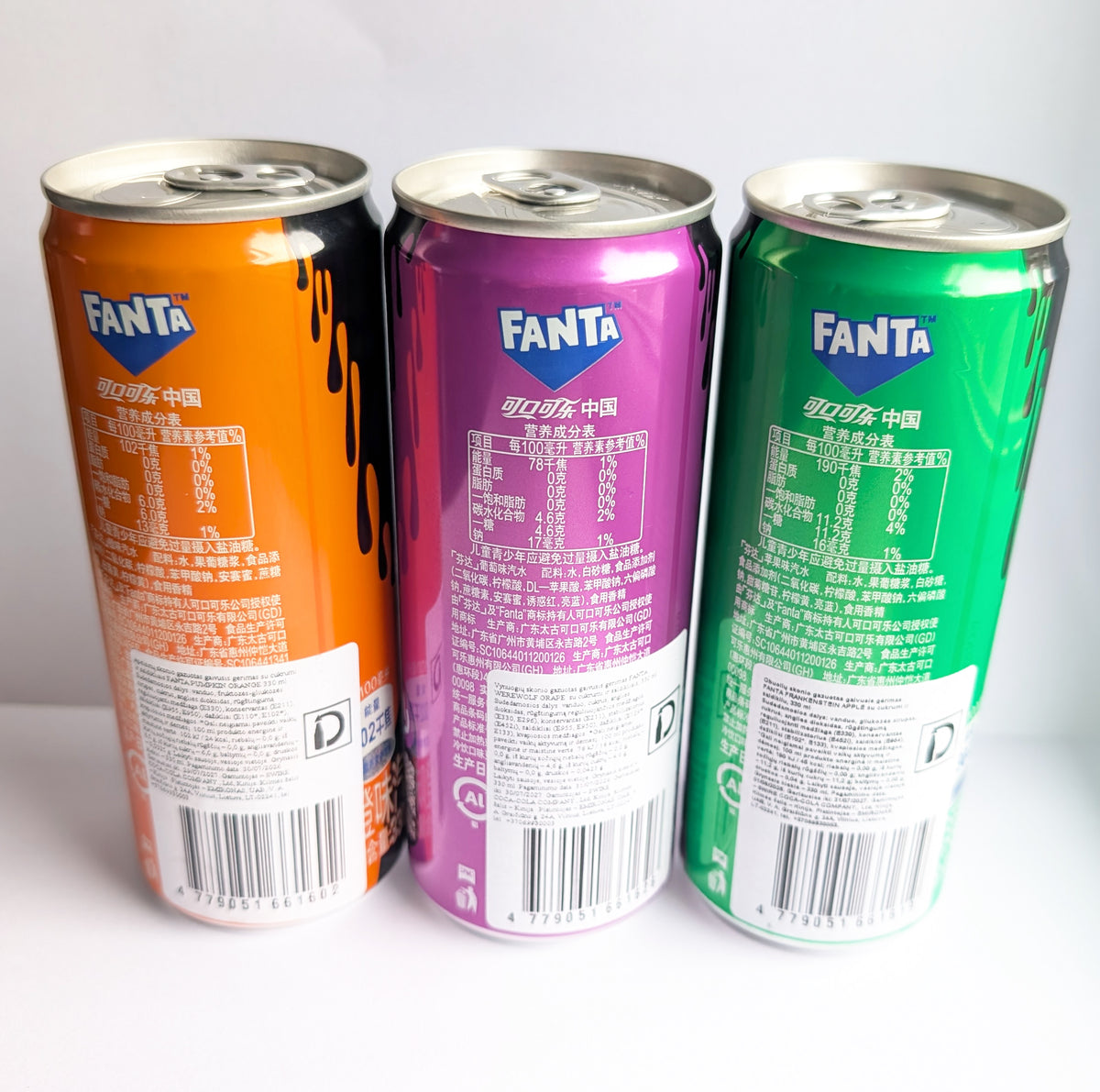 FANTA WEREWOLF PUMKIN & FRANKENSTEIN Edition Soft Drink Cans Bundle 3 x 330ml