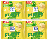 RITTER SPORT FUNKY WHITE LEMON Chocolate Bars 4 x 100g 3.5oz