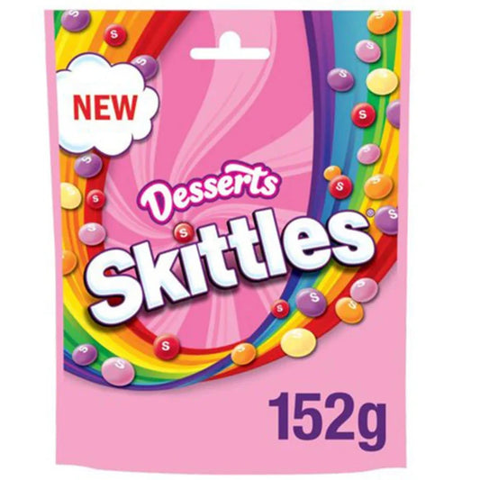 SKITTLES DESSERTS Flavor Vegan Sweets Candy Dragee Bag 152g 5.4oz