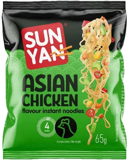 SUN YAN ASIAN CHICKEN Flavor Instant Ramen 65g