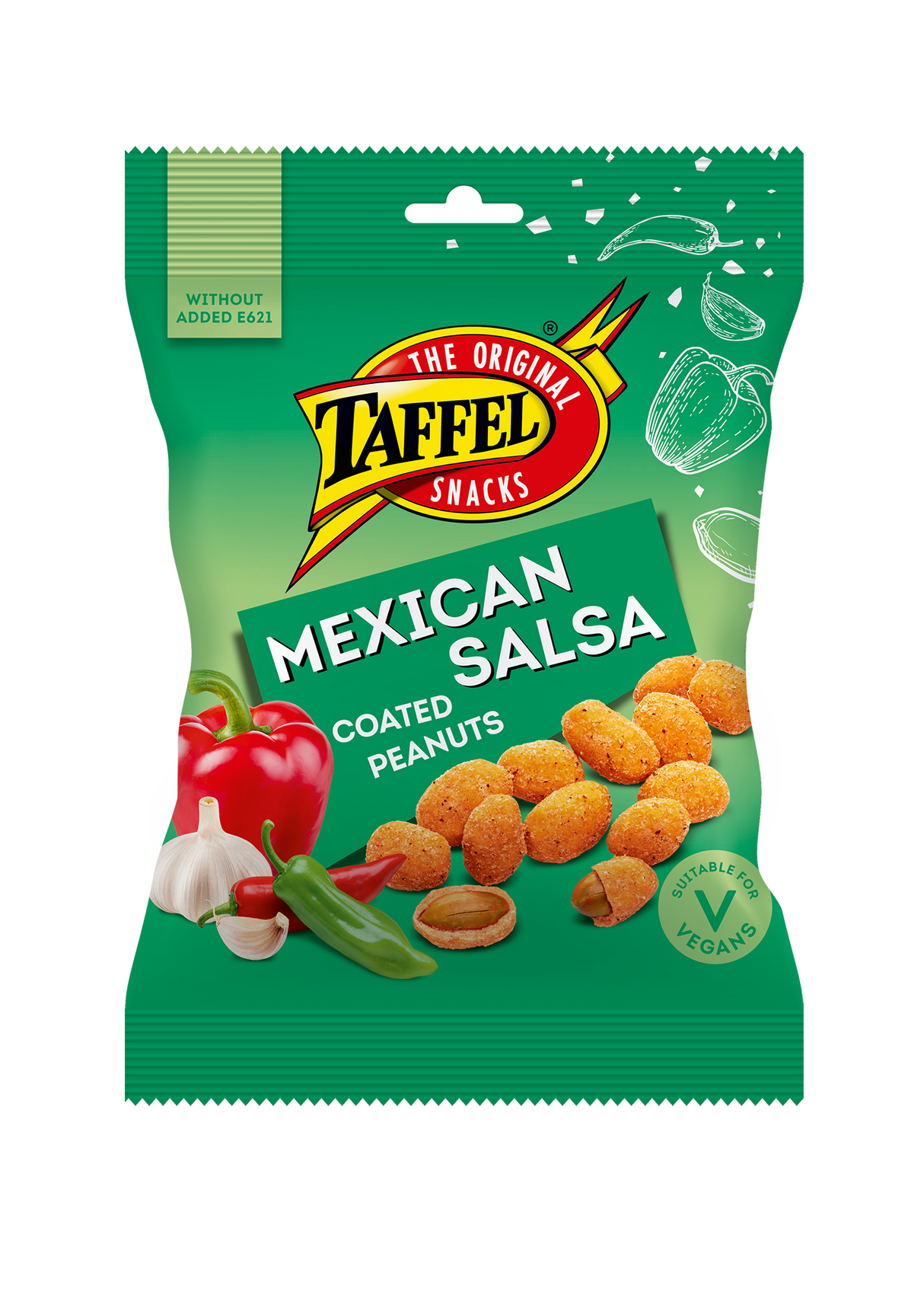 TAFFEL MEXICAN SALSA Flavor Coated Peanuts 140g 4.9oz