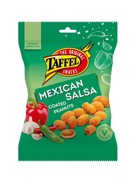 TAFFEL MEXICAN SALSA Flavor Coated Peanuts Snacks 140g 4.9oz
