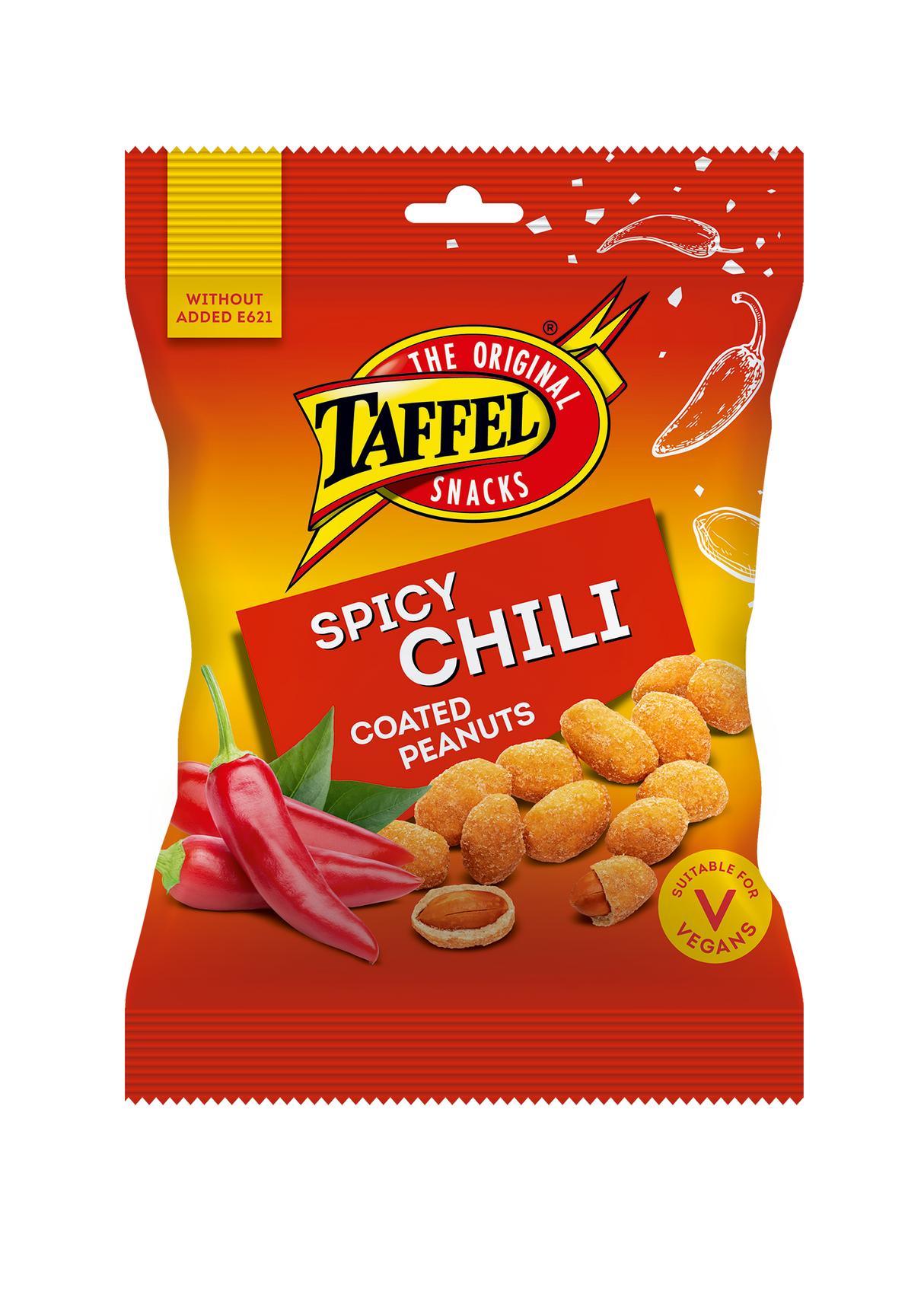 TAFFEL SPICY CHILI Flavor Coated Peanuts 140g 4.9oz