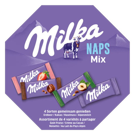 MILKA NAPS Mix Assorted Mini Chocolate Bars Box 9 x 138g