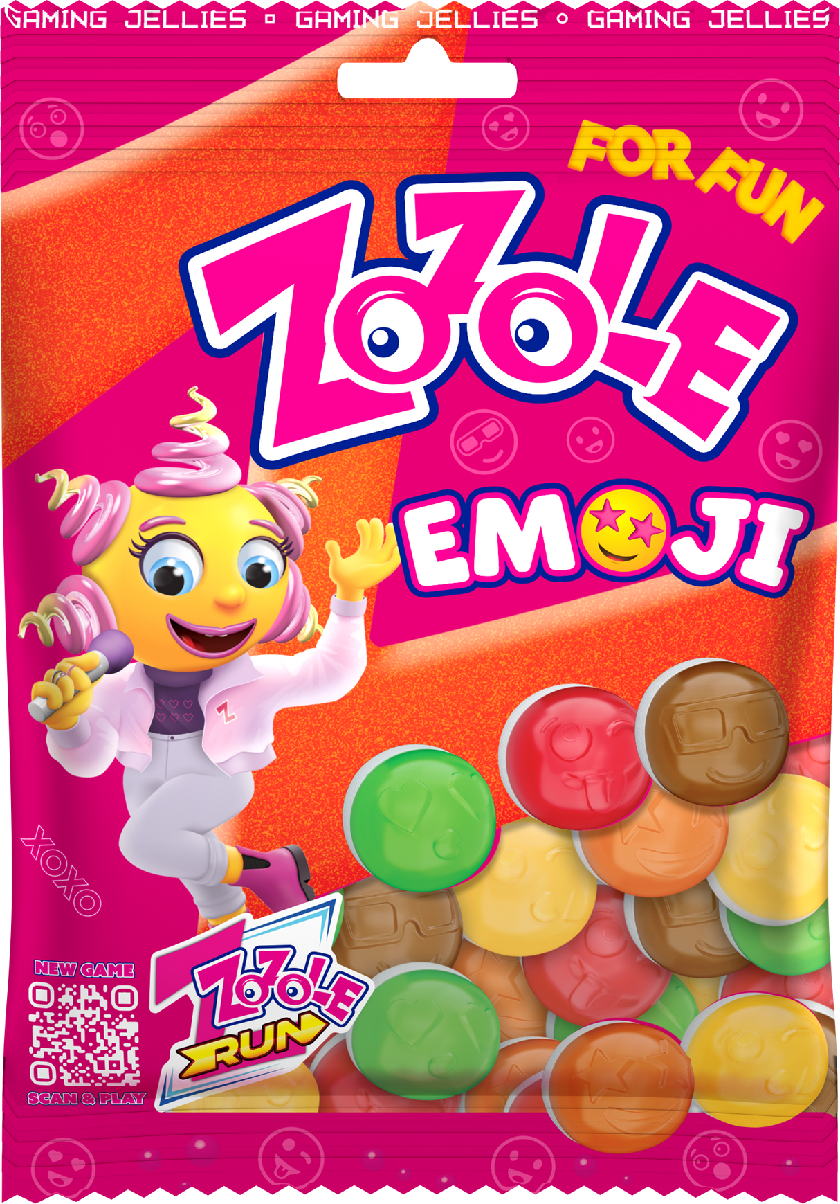 ZOZOLE EMOJI Fruit Flavor Gummi Candy 75g