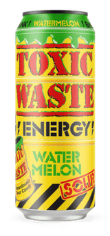 TOXIC WASTE Energy Drink Bundle Sour Cherry, Watermelon, Blue Razz Flavors 3 x 500ml