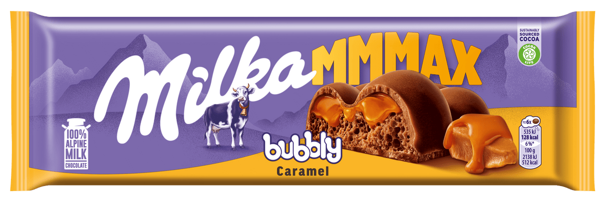 MILKA MMMAX Bubbly Caramel Flavor Chocolate Bar 250g