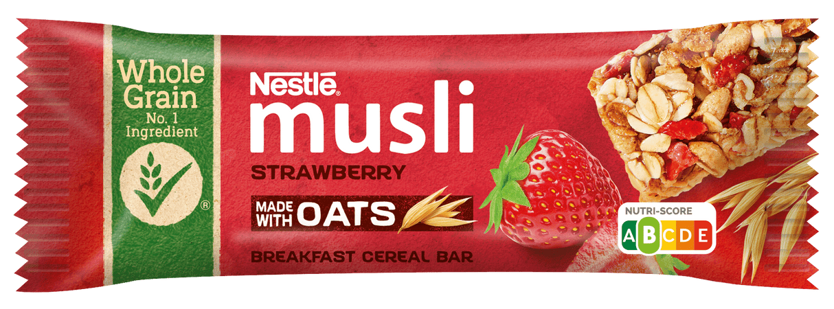 NESTLE MUSLI Strawberry Wholegrain Cereal Bar 35g