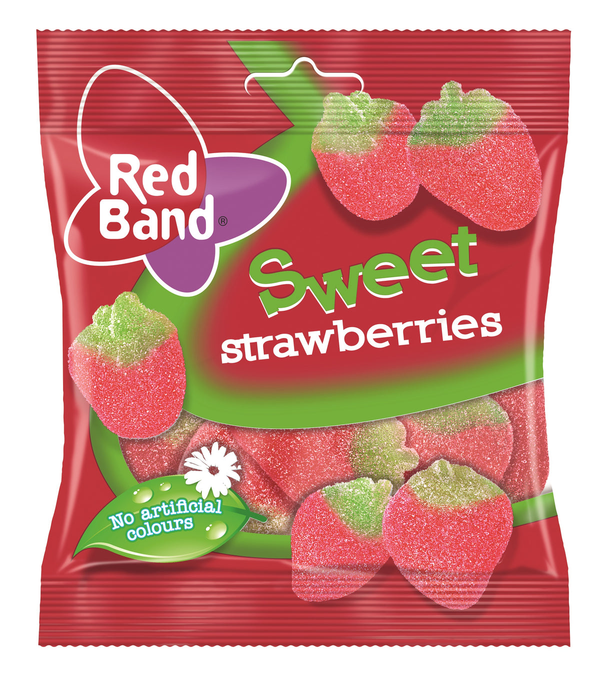 REB BAND Sugar Coated Strawberries Gummi Candies 100g