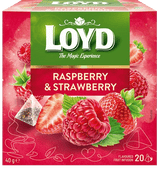 LOYD RASPBERRY & STRAWBERRY Flavor Fruit Tea 6 x 40g