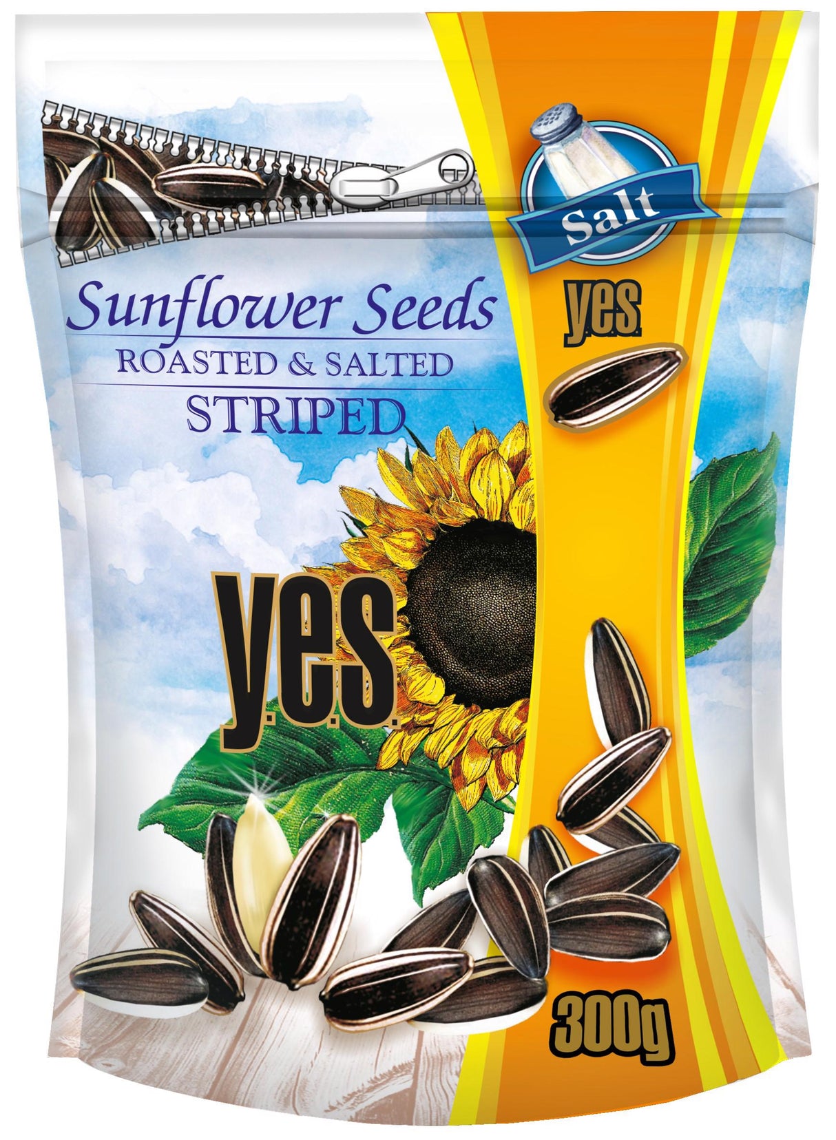 YES Roasted & Salted Striped Sunflower Seeds 300g