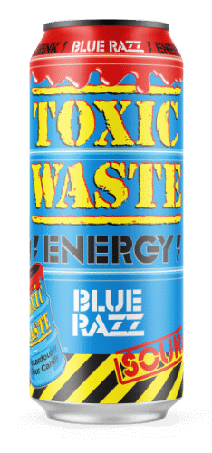 TOXIC WASTE Energy Drink Bundle Sour Cherry, Watermelon, Blue Razz Flavors 3 x 500ml