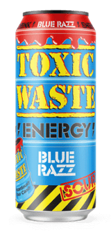 TOXIC WASTE Energy Drink Bundle Sour Cherry, Watermelon, Blue Razz Flavors 3 x 500ml