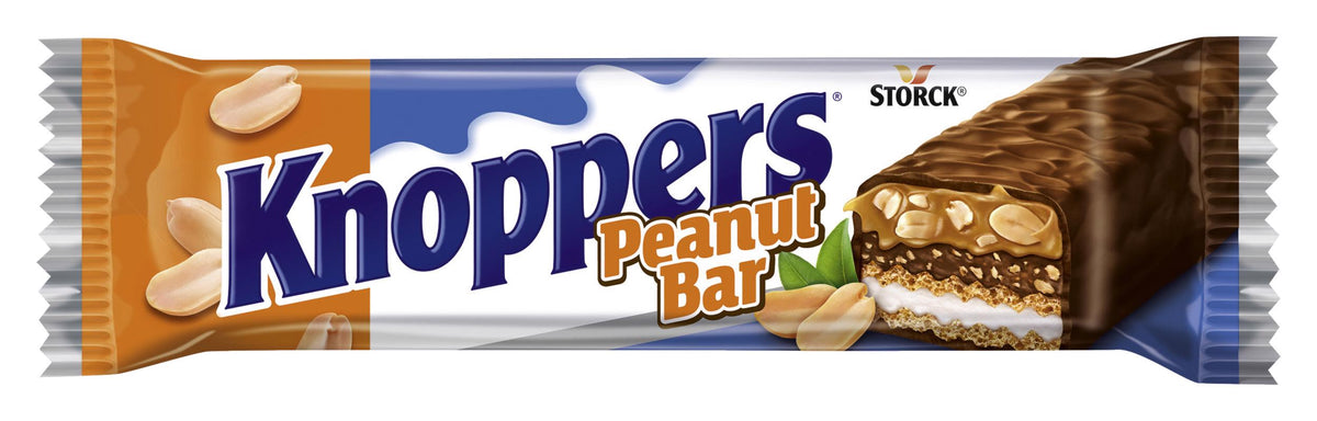 KNOPPERS PEANUT BAR Crispy Milk Chocolate Bar with Wafer 40g