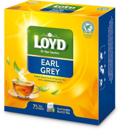 LOYD EARL GREY Black Tea 75 Teabags Box 127.5g