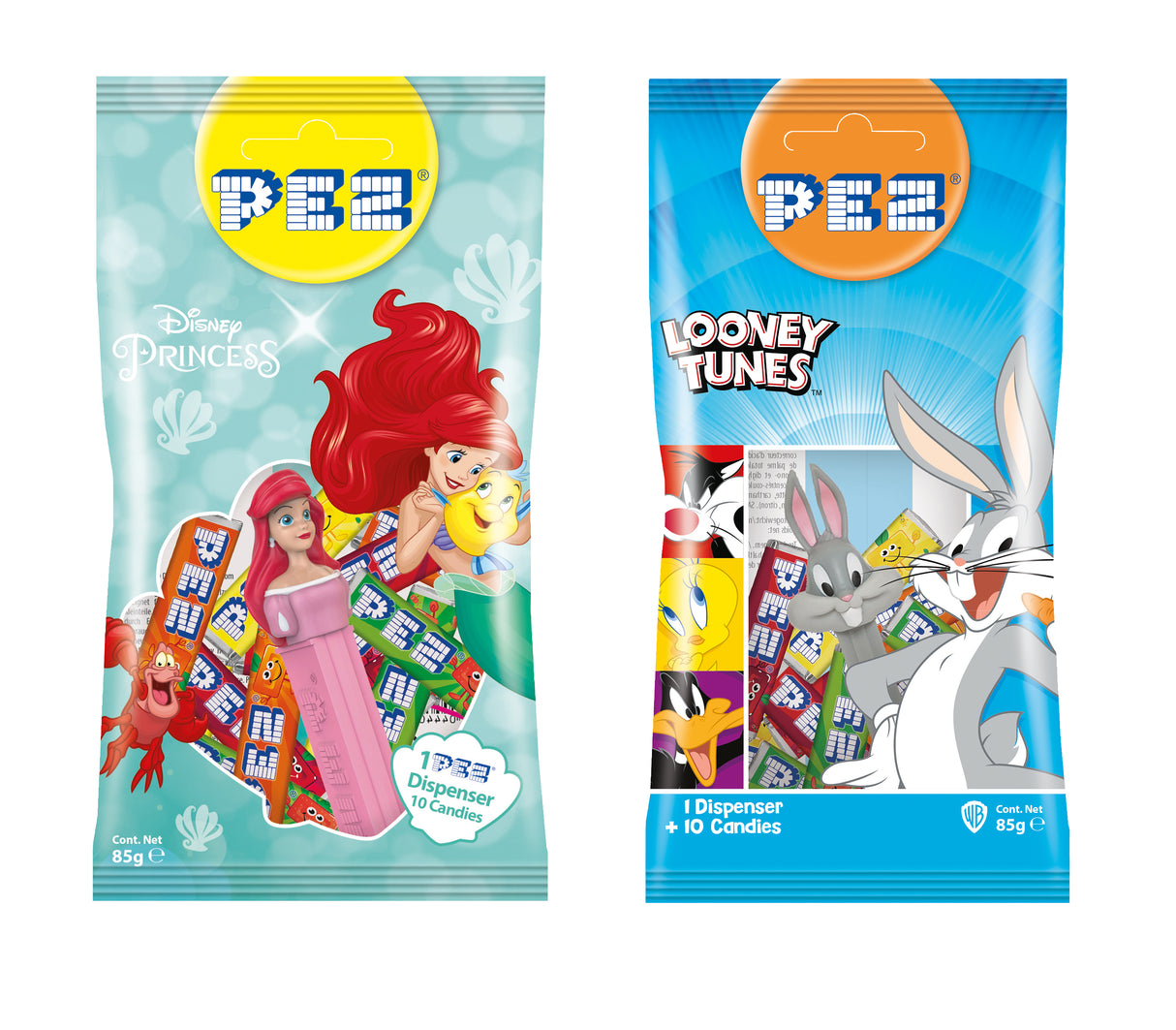 PEZ Dispenser + 10 Fruit Flavor Retro Candy Sticks 85g