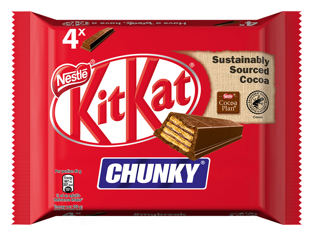 KIT KAT CHUNKY Chocolate Bars (4pack) 160g
