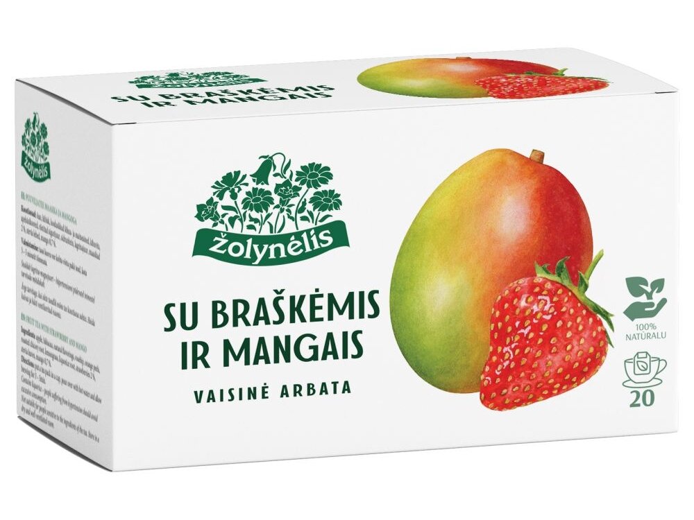 ŽOLYNĖLIS Natural Fruit Tea with Strawberry & Mango 40g