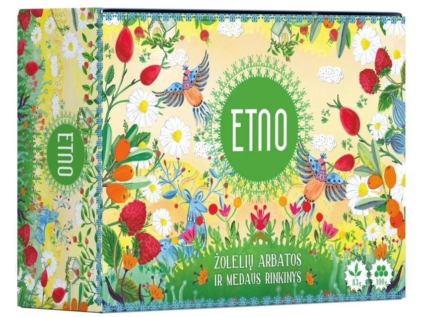 ETNO Natural Herbal Tea Variety Gift Box with Honey 180g
