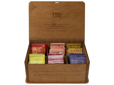 ETNO Natural Herbal Tea & Honey Collection in a Wooden Gift Box 185g