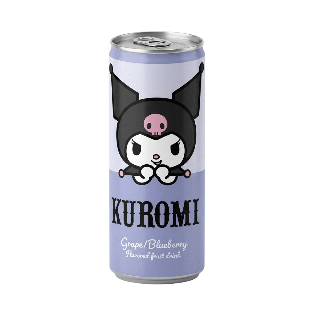 KUROMI Grape Blueberry Flavor Lemonade Sparkling Drink 250ml