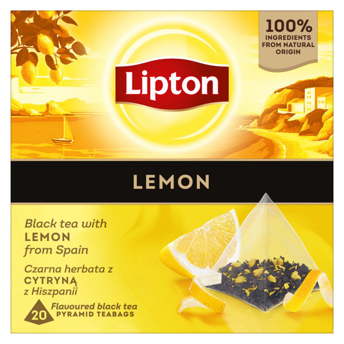 LIPTON LEMON Black Tea with Lemon from Spain 12 x 34g