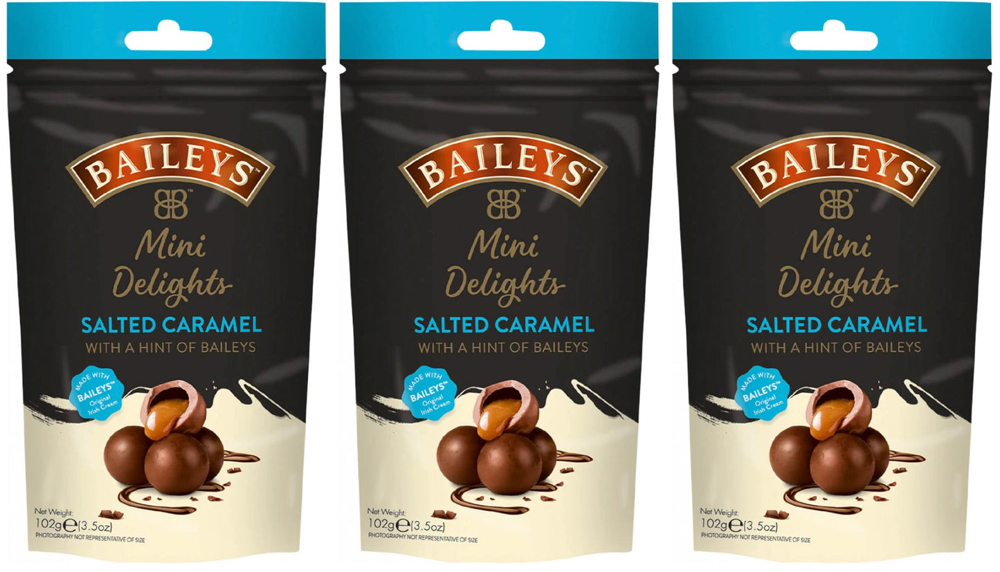 3 BAILEYS Salted Caramel Mini Delights Chocolate Sweets with Irish Cream 102g 3.6oz